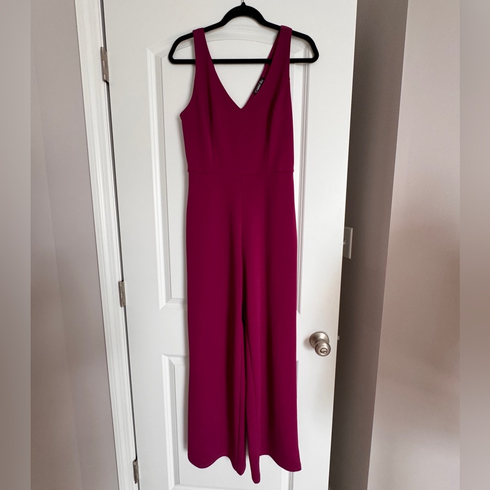 Wide leg Purple/Maroon Jumpsuit